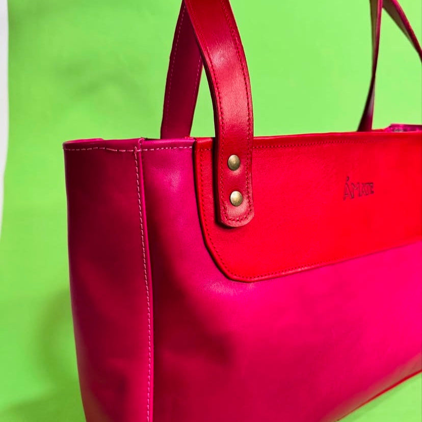 Bolso Queta Fucsia y rojo