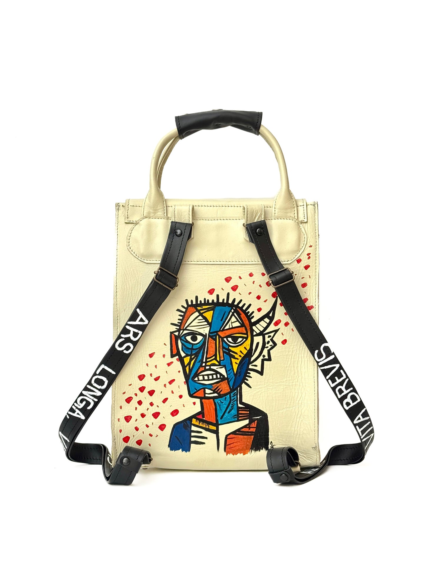 🎒 Mochila Zoe Pintada a Mano Edicion "Basquiat"