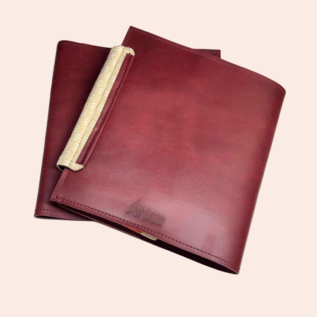 Porta Agenda de Piel Marrón