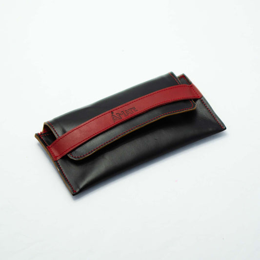 Cartera amplia origami "negro intenso"