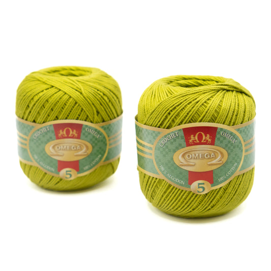 Hilo crochet N. 5 Verde limón