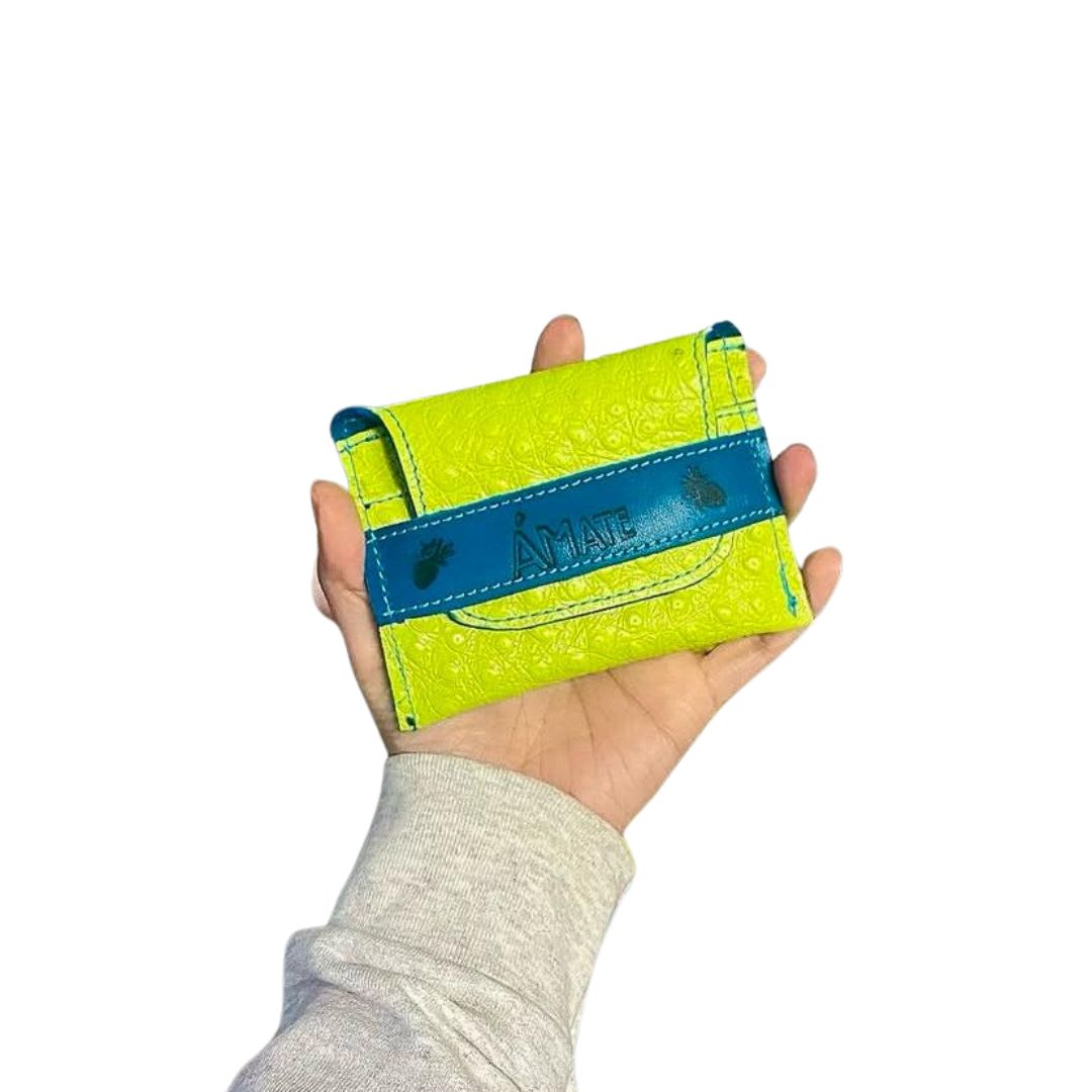 Cartera Origami "verde lima"