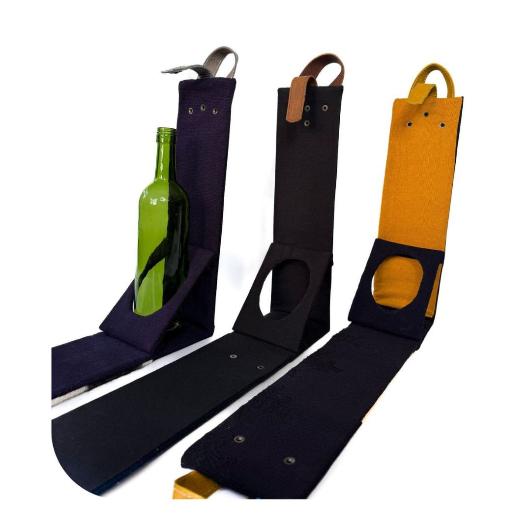 Portavinos Textil y Piel