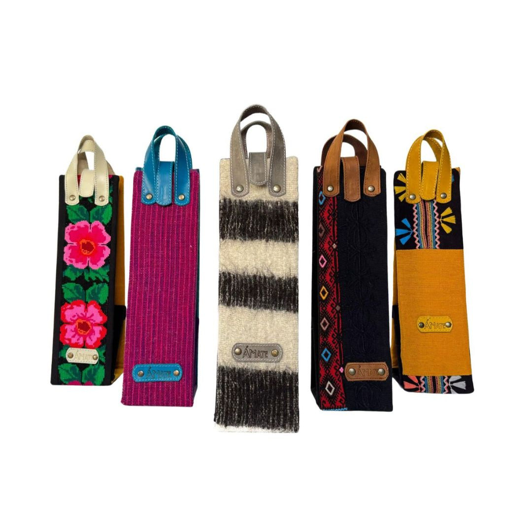 Portavinos Textil y Piel